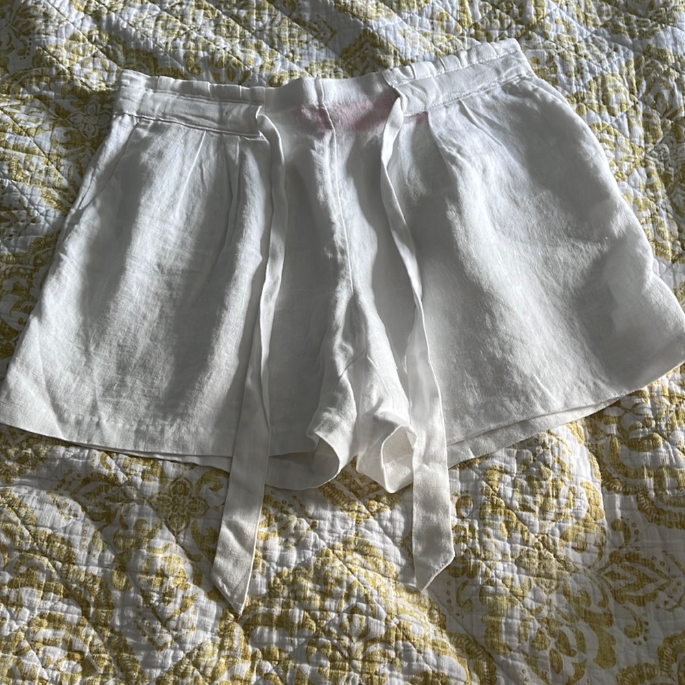 Lilly Pulitzer Kaylene short - resort white (linen) paper bag short, NWT